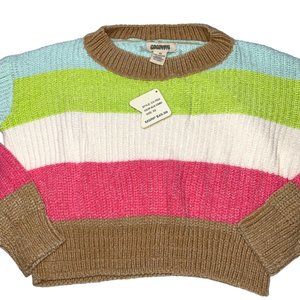 Cocovive soft and comfy Chenille Rainbow Striped sweater NWT XS, Small and Large